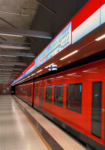 Part 489 | Helsinki’s iconic reddish-orange metro 🇫🇮🚇✨ One of the most recognizable symbols of public transport in Helsinki, instantly standing out with its classic reddish-orange color and familiar presence across the city. Moving through different parts of the capital with its calm everyday rhythm, the metro has become more than transportation — it has become part of Helsinki’s identity. A simple journey that feels familiar to thousands every day. #Helsinki #Finland #Metro #PublicTransport 