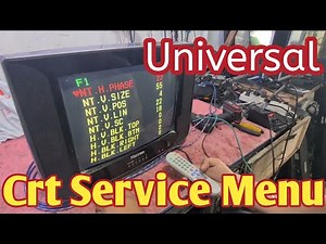 UNIVERSAL CRT BOARD SERVICE MENU CODE MANUAL SETUP #howtoenterservicemode #howtorepair