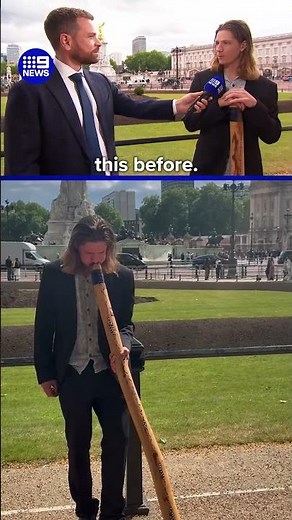 Young Aussie becomes the first to perform the didgeridoo for the King | 9 News Australia