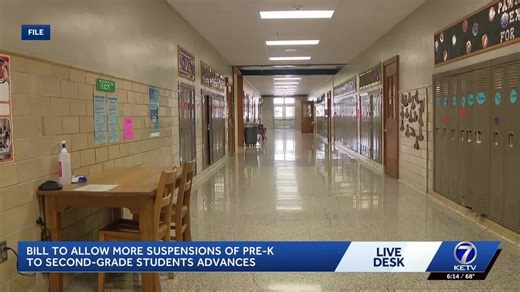 Nebraska Legislature advances bill that gives schools more leeway to suspend pre-K to 2nd graders