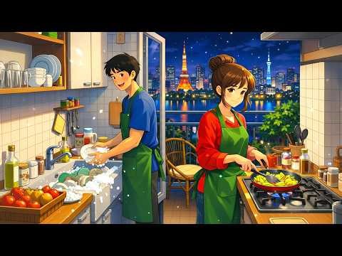 A Peaceful Evening with the One I Love | Cozy Cooking Animation | Ghibli-Style Video
