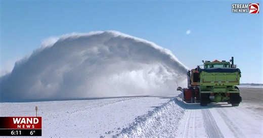 Crews clear runways after heavy snow blankets Decatur Airport