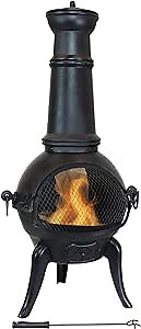 Sunnydaze 42" Pioneer Outdoor Chiminea Fireplace - Cast Iron