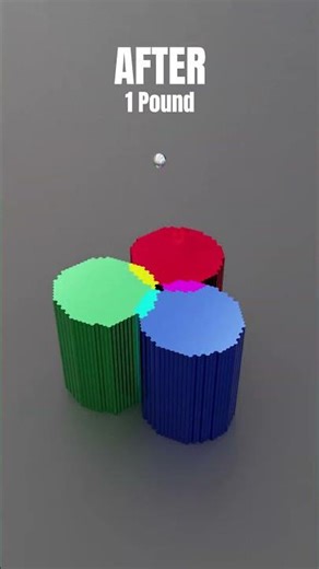 Watch RGB Trefoil Structure Satisfying Demolition to 26000 Hexagonal Prism #satisfying #animation