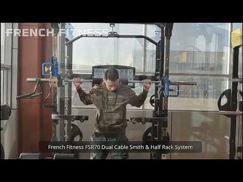 French Fitness FSR70 Dual Cable Smith & Half Rack System
