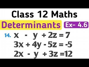 Class 12 Maths Chapter 4 Exercise 4.6 | Class 12 Maths ex 4.6