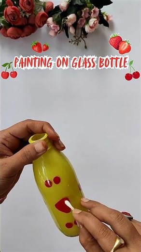 Painting on Glass Bottle #diy #artshorts #shortviral #homedecor #craft #diyideas