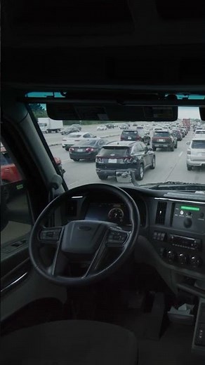 Self-Driving Truck with No One Behind the Wheel