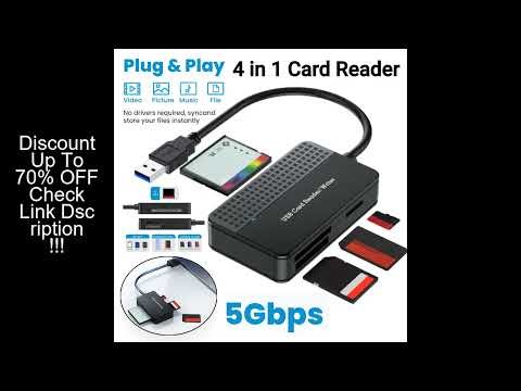 USB 3.0 Type C 4 in 1 Card Reader 5Gbps Memory Smart Card Reader SD TF CF MS Compact Flash Card Adap