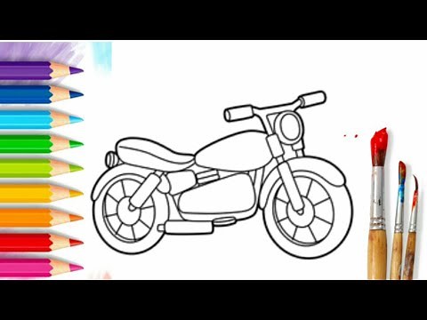 How To Draw Bullet Bike|Royal Enfield| Easy Drawing|Step By Step