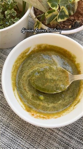 Ajwain Leaves Chutney #chutney #healthyfood #ytshorts #ajwain #food #shorts #sidedish