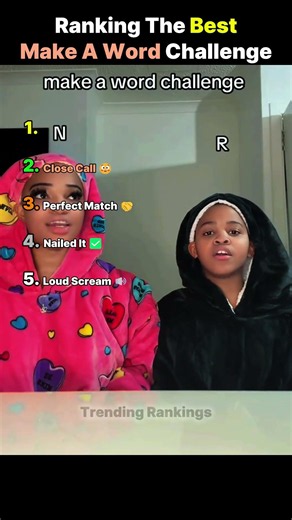 Ranking The Funniest Make A Word Challenge Moments 😂 #shorts #challenge #funny