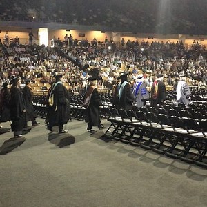 Everyone is taking their places for the start of the #ValenciaCollege 48th commencement. #valencia🎓 #valenciagrad | Valencia College