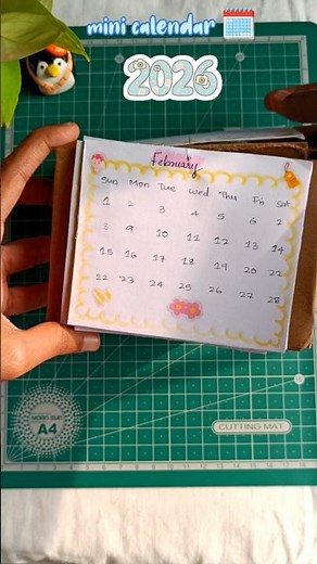 DIY cute and easy 2026 calendar making #shorts #shortsfeed