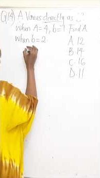 JAMB 2025 Q14-How to Solve Direct Variation Problems #mathtutorial