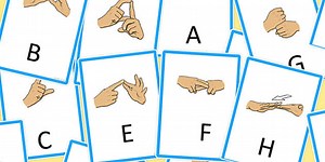 Editable British Sign Language Manual Alphabet Flash Cards