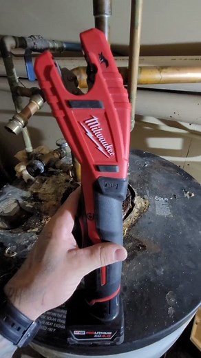 10X Faster Than Conventional Cutters. M12™ Copper Tubing Cutter. Video Credit: @thecarplumbtrician #MilwaukeeTool #NothingButHeavyDuty