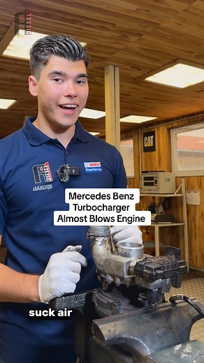 Mercedes Benz Turbocharger almost explodes diesel engine #mercedesbenz #amg #mercedesturbo #turbocharged #turbocharger