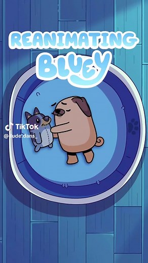 Pug Reimagined: Bluey Sleepytime Animation by Dude Dans