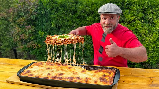 Homemade lasagna with a secret family recipe