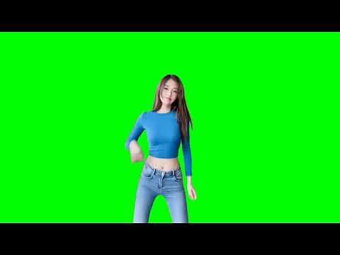 Girl dancing green screen video, dancing green screen footage HD