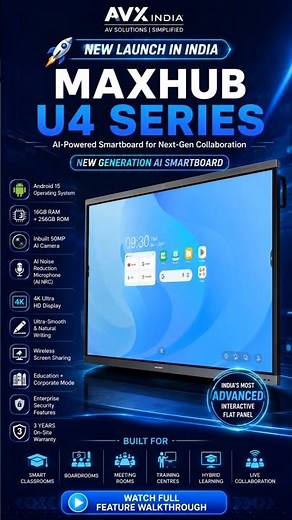 Maxhub U4 Series Digital Board Installed #maxhubU4series #smartboard #avxindia #maxhub