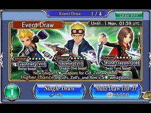My Quest for Zell 35 cp, Cid Banner Pulls - Dissidia Final Fantasy: Opera Omnia