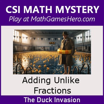 Adding Unlike Fractions | Digital CSI Math Mystery Game