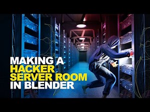 creating a hacker server room scene in blender