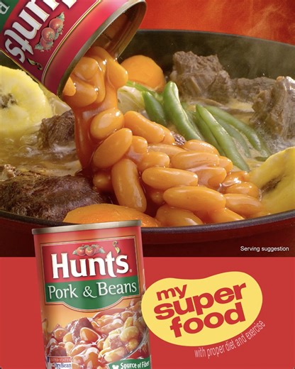 Enjoy your beans warm with pandesal, pair with eggs and rice dripping with sweet sauce, or indulge in a delicious bowl of Pochero with the tomato goodness of Hunt’s Pork & Beans! 😋 Comfort food... that’s #HuntsMySuperfood, with proper diet and exercise 😋 #HuntsPorkAndBeansDonny ASC C0104P042524H | Yummy Hunt's
