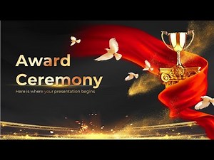 Gold & Black Award Ceremony PowerPoint – Elegant Slides for Recognition, Review & Performances