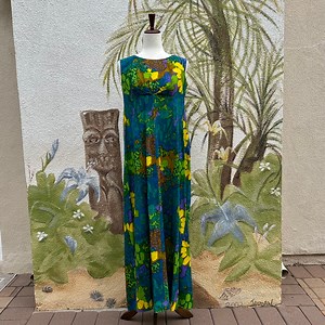 Vintage 60s Hawaiian Maxi Dress, Floral Aloha Luau Gown, Size 6 - Etsy