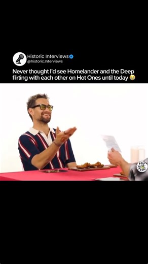 Historic Interviews 🎤 on Instagram: "Homelander x Deep bromance 😭 When Antony Starr and Chase Crawford sat down for Hot Ones, the interview turned into a showcase of how quickly confidence disappears once the heat kicks in. At the start, both of them were calm, joking, and treating the wings like they were nothing. By the middle rounds, the cracks started showing — Starr trying to keep his Homelander composure, Chase laughing through the burn and pretending everything was fine. What made the e