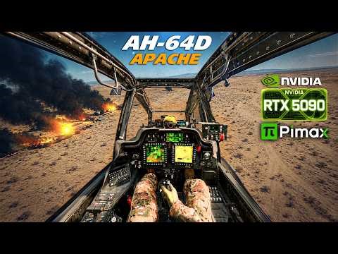 AH-64D Apache Longbow In Virtual Reality | PIMAX RTX 5090 | Digital Combat Simulator | DCS |