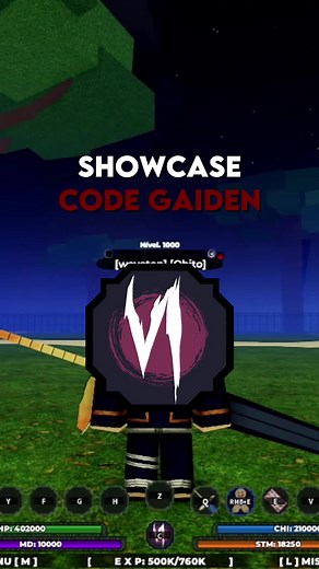 Showcase Code Gaiden in Shindo Life