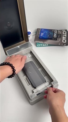 The efficient automatic screen protector machine, saving you costs #otao #screenprotector #iphone