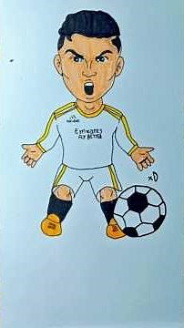 Drawing Cristiano Ronaldo #easyart #drawing #tutorial