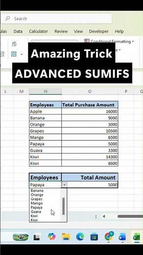 Excel's Most Powerful SUMIF Formula Tricks (2026 Edition) #excel #shrts #sumif
