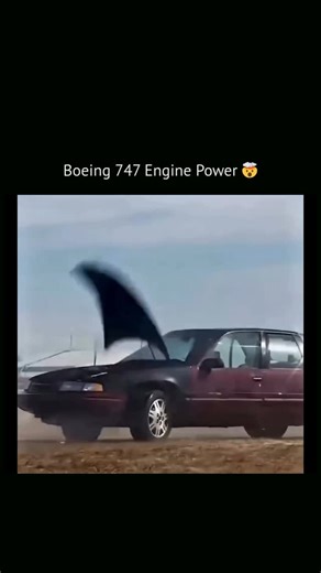 CURIOSITY | KNOWLEDGE FEED on Instagram: "Each engine on a Boeing 747 can generate over 60,000 pounds of thrust. That’s enough power to lift hundreds of tons, cross oceans nonstop, and convert fuel into raw force. The jet blast is so intense it can move cars just from the air alone. These aren’t just engines. They’re flying power plants. Dm for credit/removal. No copyright intended."