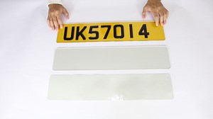 European Style Reflective 3D Gel and 4D Acrylic Letter Car Number Licence Plate Blank Yellow White Color UK Car License Plate