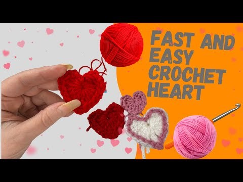 Adorable Crochet Heart In One Round | Beginner Friendly