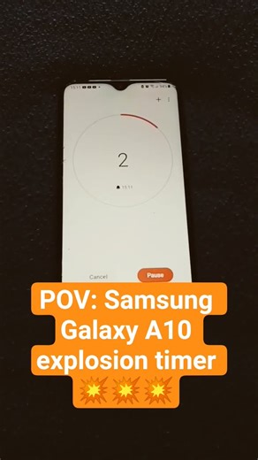 POV: Samsung Galaxy A10 explosion timer 💥💥💥 #samsung #galaxya10 #explosionnote7 #timer #shorts
