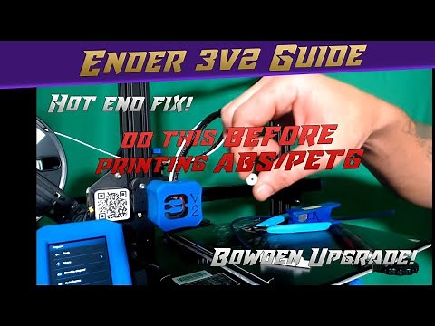 Ender 3v2 - hot end fix and Capricorn tube upgrade! preparing to print abs!
