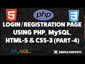 Login and Registration page in PHP and MySQL - Part 4 - Image File Upload to server and Database