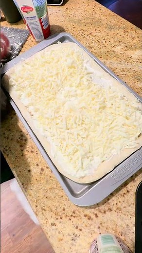 Homemade White Pizza with Crispy Cheese Topping | Easy Dinner Idea