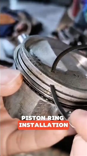 Piston Ring Installation Process #engineering #mechanic