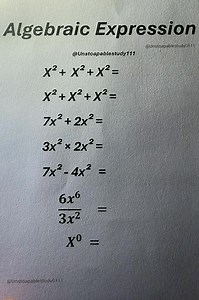 7.6K views · 60 reactions | Algebra Basic Concept 勞 #algebra #algebratrick #algebricexpressions #fblifestyle #unstoapablestudy #mathtricks #unstoapablestudy0111 | Unstoapablestudy0111 | Facebook
