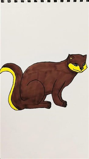 Mongoose Drawing 🦦 || #mongoose #drawing #art #shorts