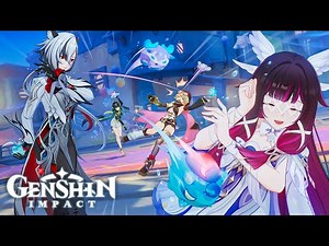 COLUMBINA Plays with ARLECCHINO & Nefer Cutscene Genshin Impact LUNA III Nod Krai Damselette x Knave