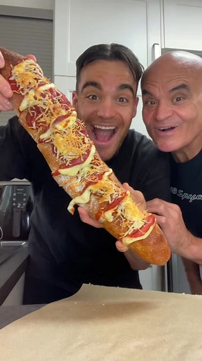 Delicious Pizza Baguette Recipe with Dad | Zarrella's Kitchen